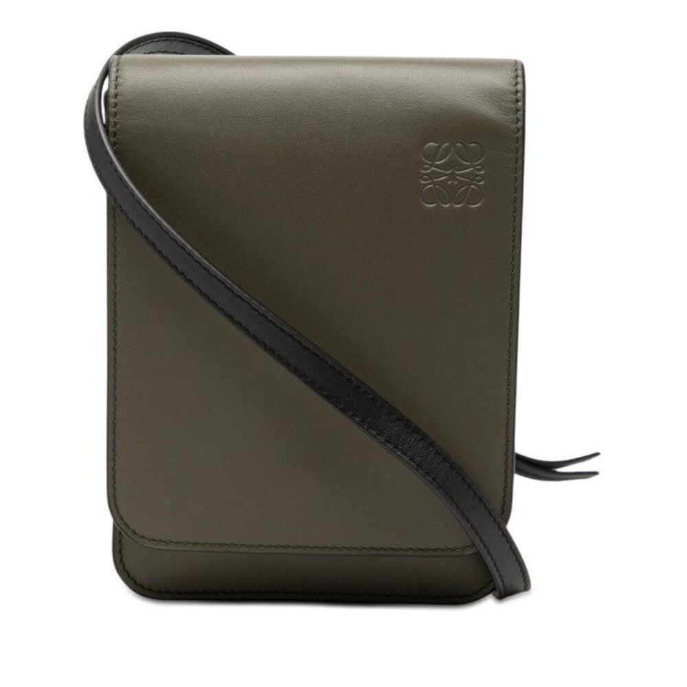 Loewe Anagram Gusset Leather Shoulder Bag